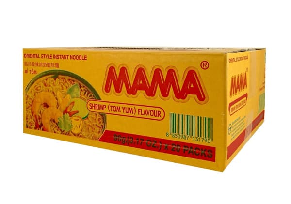 Snabbnudlar TomYum Räkbuljong 90gx20st/Låda Mama Thailand