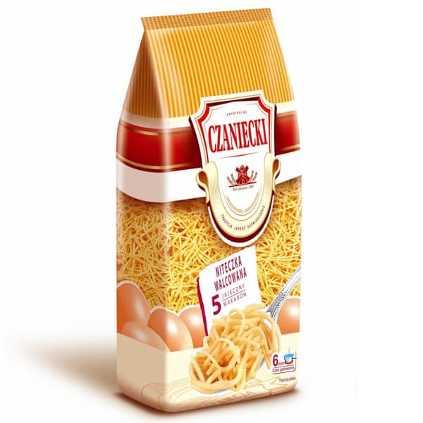 Czaniecki pasta med 5 æg rullet tråd 500 g