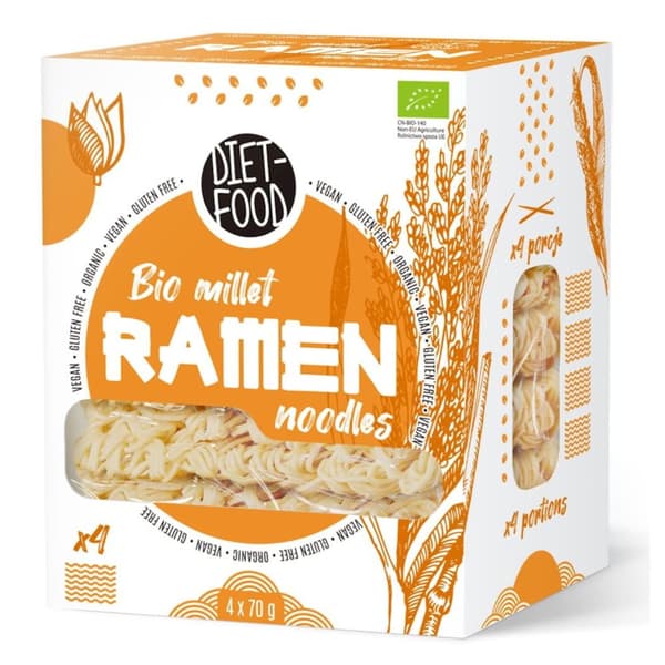 Hirse ramen nudler glutenfri ØKOLOGISK 280g