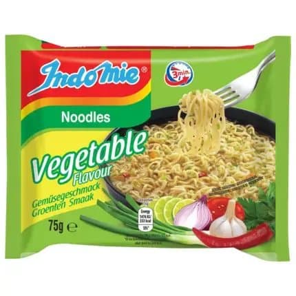 Indomie kasvismakuiset nuudelit 75g