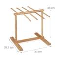 Miniatyrbild 4 av 6: Relaxdays Pastatork, 8 armar, torkning av spaghetti, kompakt bambuavtorkare, HLP 30 x 39,5 x 30 cm, natur