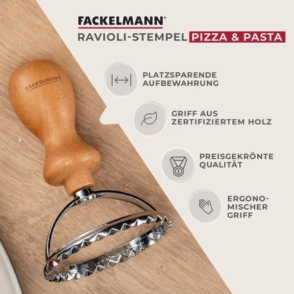 Tillbehör till Fackelmann pastamaskin - 31115 - Ravioliskärare, funktionsdel: zinklegering