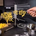 Miniatyrbild 5 av 7: Pastahylla för upphängning och torkning av pasta med utdragbara steg - hopfällbar för transport av färsk pasta
