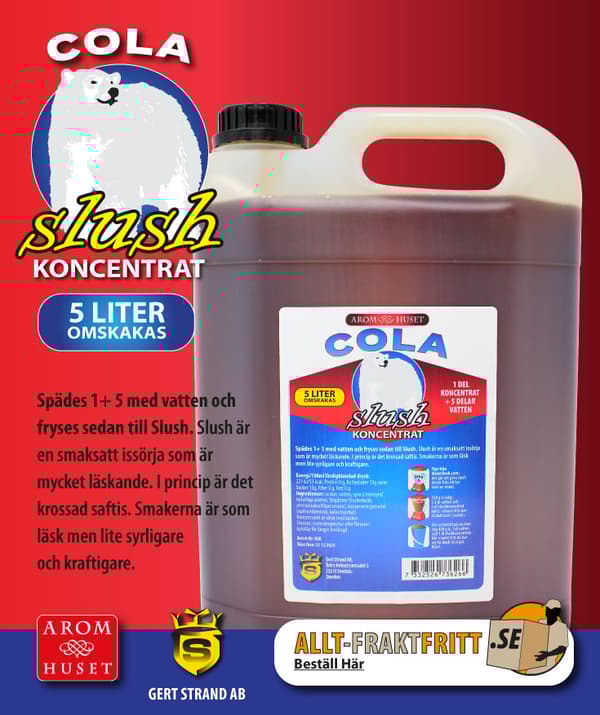 SLUSH Cola koncentrat 5L, spädes 1+5