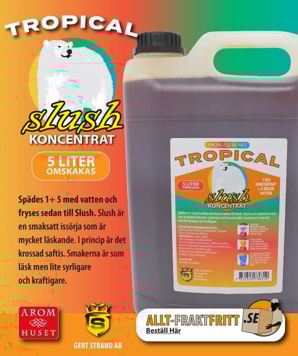 SLUSH Tropical koncentrat 5L, spädes 1+5