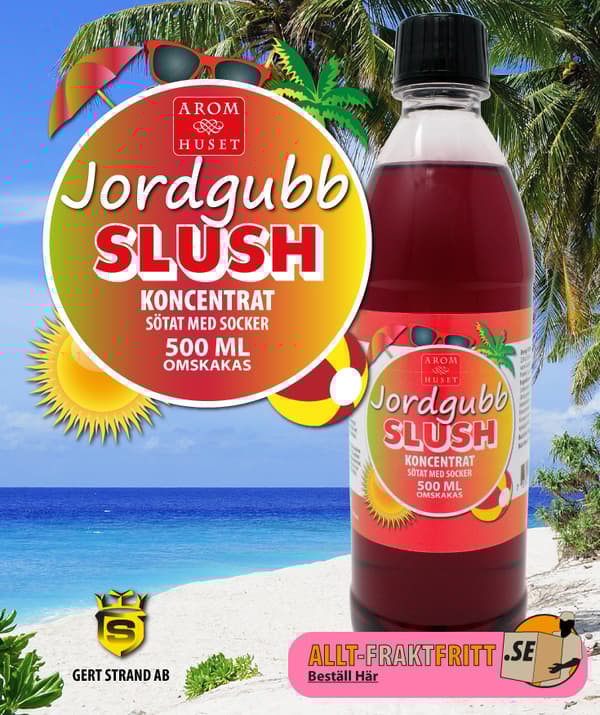 SLUSH Jordgubb koncentrat 500 ML, spädes 1+5