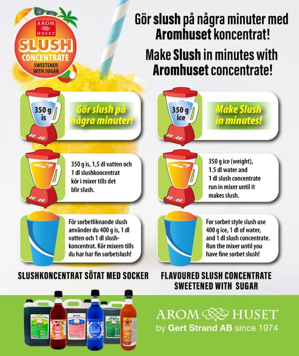 SLUSH Hallon koncentrat 500 ML, spädes 1+5