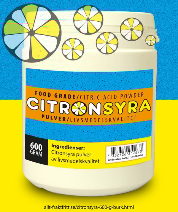 Citronsyra 600 g burk