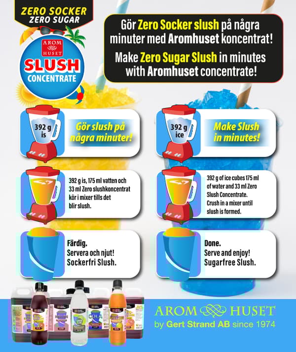 Zero Sockerfri SLUSH Hallon 2 liter