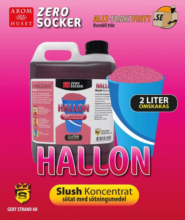 Zero Sockerfri SLUSH Hallon 2 liter