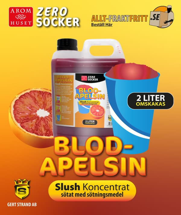 Zero Sockerfri SLUSH Blodapelsin 2 liter