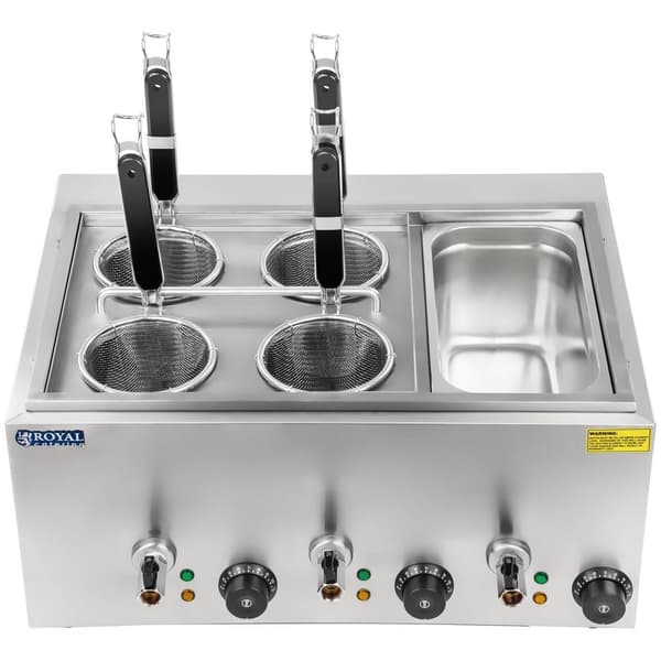 Royal Catering Pastakokare med 4 korgar och 1/3 GN-kärl