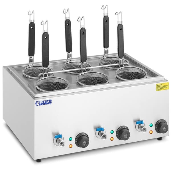 Royal Catering Pastakokare med 6 pastakorgar - Temperatur: 30–110 °C