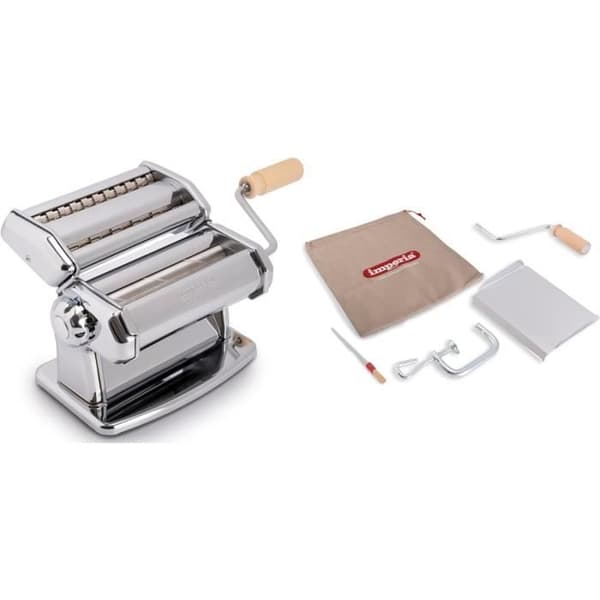 Pastamaskin - Imperia - IPASTA Gourmet - Fettuccine 6,5 mm - Lasagnett 12 mm - 18/10 rostfritt stål