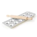 Miniatyrbillede 1 af 2: Form med kagerulle til at lave runde Ravioli dumplings, 12 stk - Hendi 975541