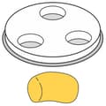 Miniatyrbild 1 av 2: GNOCCHI pastatillverkningsspets, tjocka hela rör, 1 hål dia. 13 mm MPF2.5/4 - Hendi 229415