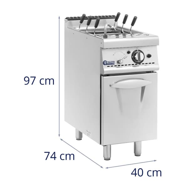 Royal Catering - Pastakokare - Gas - 2 x 4 kW - Propangas / gasol / naturgas - 40 x 73 cm - Pro 730-serien