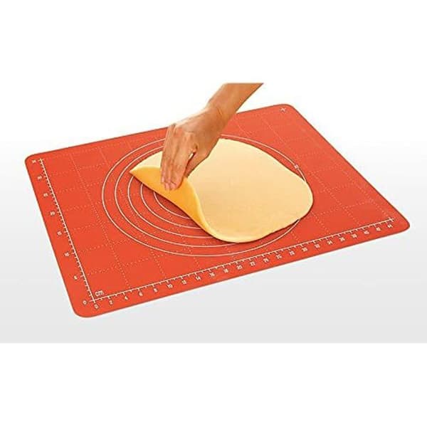 Pastatork - Tescoma - Röd - Vidhäftande matta - Slät tallrik - Lätt att rengöra