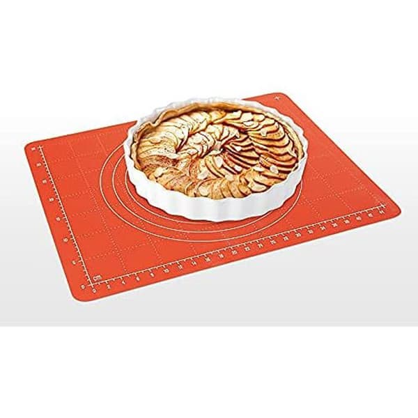 Pastatork - Tescoma - Röd - Vidhäftande matta - Slät tallrik - Lätt att rengöra