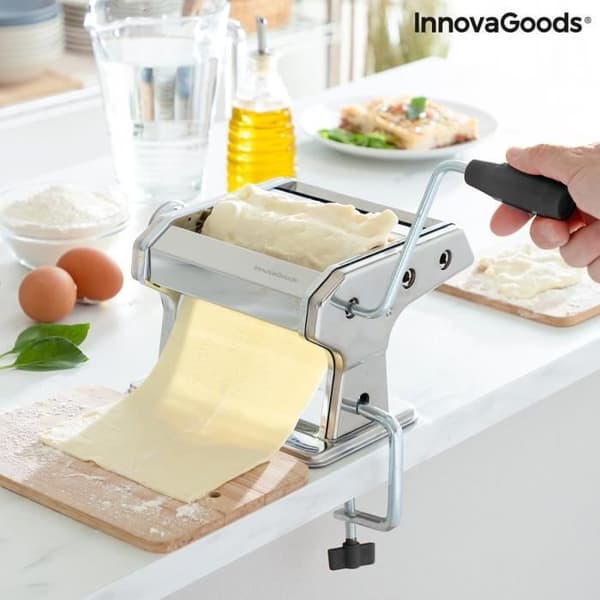 Pastamaskin - InnovaGoods - FRASHTA - Manuell - 3 skärvalsar - Justerbar tjocklek