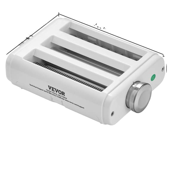 VEVOR Pasta Roller -lisäosa, kestävä ruostumaton teräs, 8 säädettävää paksuusasetusta,3in1