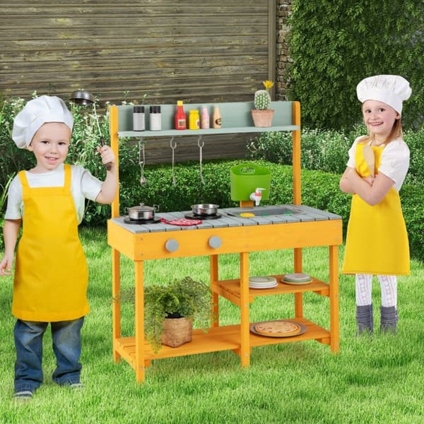 Utomhus barnkök, 75x35x92 cm, Orange