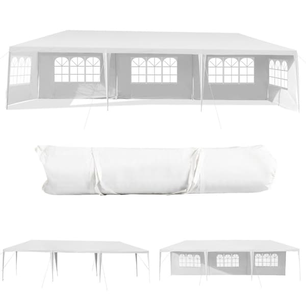 Paviljongtält, 9m x 3m x 2.6m, Vit