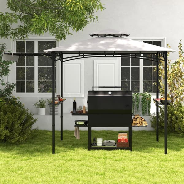 Grillpaviljong, 10,5x5 ft, Grå