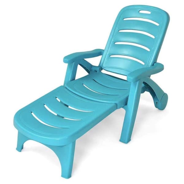 Utomhus Chaise Lounge, 76x74x104 cm, 76x187x56 cm, 76x32x98 cm, Grå