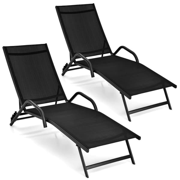 Utomhus solstol, 60 tum, Svart