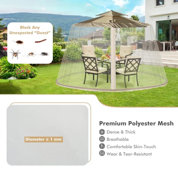 Parasollmyggnät, 41x7,5 ft, Beige