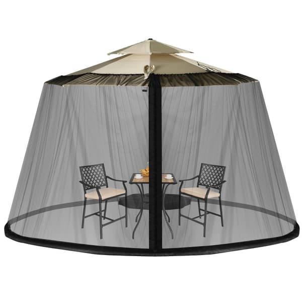 Parasoll myggnät, 41x7.5 ft, Svart/Beige