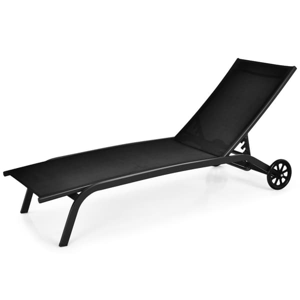 Utomhusfåtölj, 75x24x13.5 tum, Svart