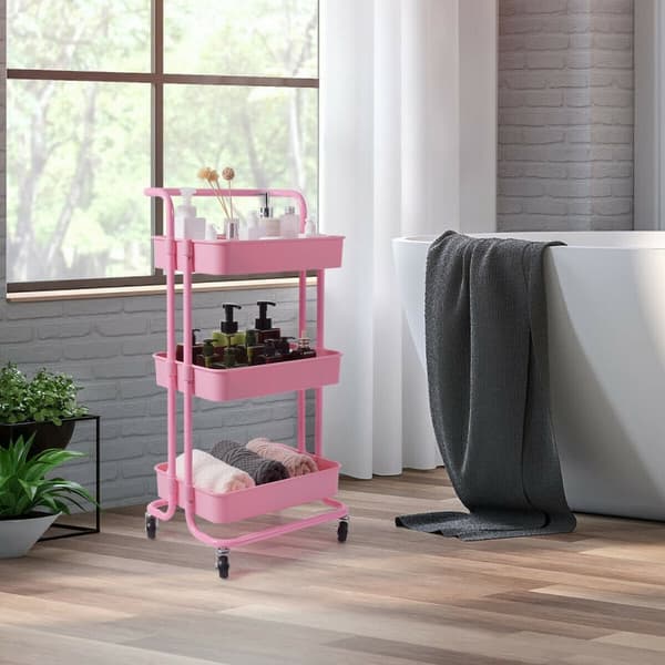 Hjælpevogn, 16,5x14x34 tommer, Pink