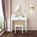 Miniatyrbild 3 av 8: Sminkbord Set, 31,5x16x53,5 tum, Vit