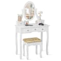 Miniatyrbild 4 av 8: Sminkbord Set, 31,5x16x53,5 tum, Vit