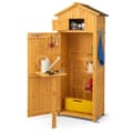Miniatyrbild 4 av 8: Trädgårdsredskapsförvaringsskåp, 29,5x20x71 tum, Naturlig