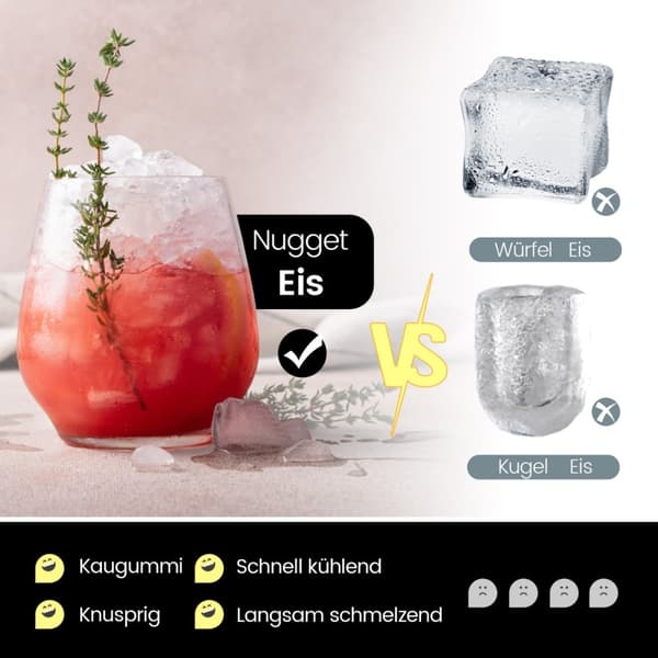 Ismaskin, 51x31x55 cm, Svart och Silver