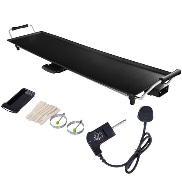 Elektrisk stekbord, 90x23 cm, Svart