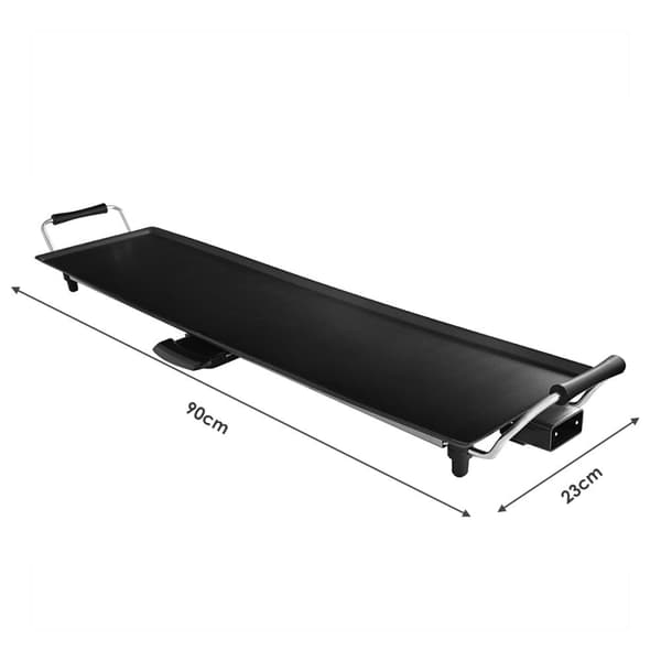Elektrisk stekbord, 90x23 cm, Svart