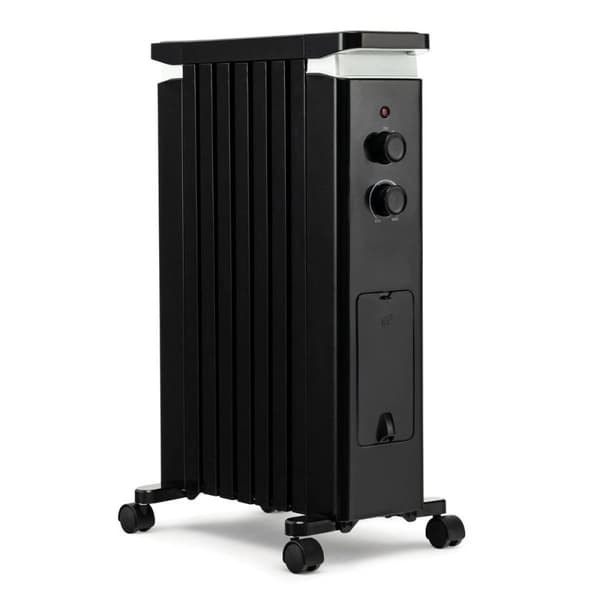 Oljeradiator, 1500W med hjul, 43,5x26,5x68,5 cm
