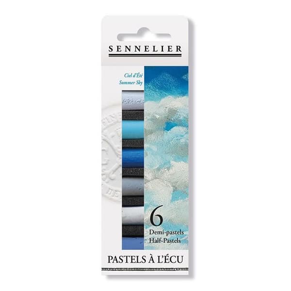 Pastellfodral 'A l'écu' - 6 halvpastell - Summer Sky