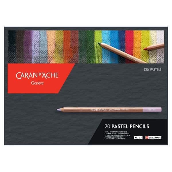 Pastellfärger extra fina Caran d'Ache - 20 vibrerande och intensiva färger