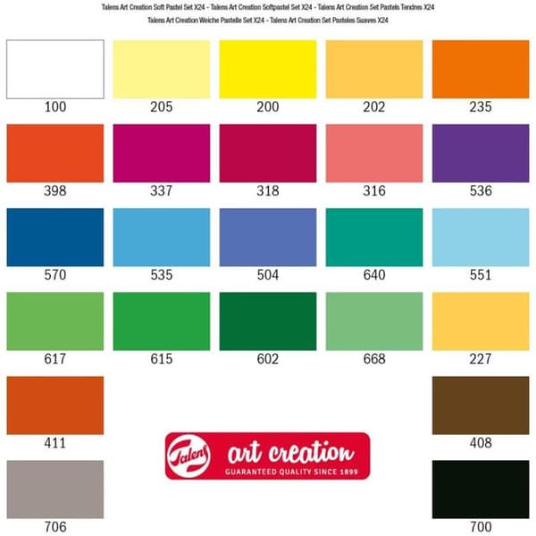 Mjuk pastellkritor - Royal Talens - Set om 24 - Lätta att applicera - Flera ytor