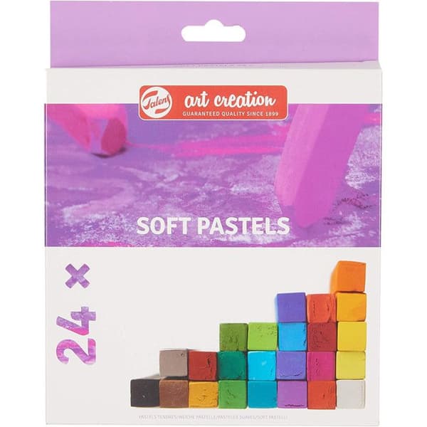 Mjuk pastellkritor - Royal Talens - Set om 24 - Lätta att applicera - Flera ytor