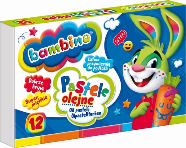 Oljepastell 12 färger Bambino