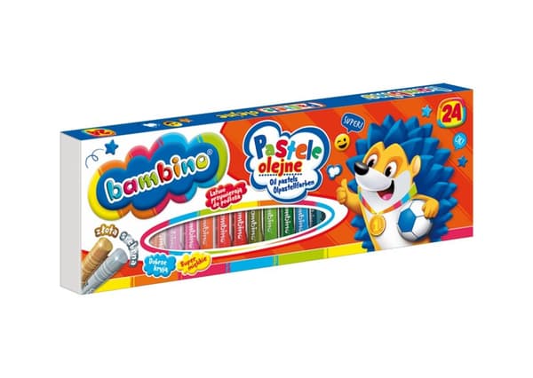 Olie pasteller 24 farver Bambino