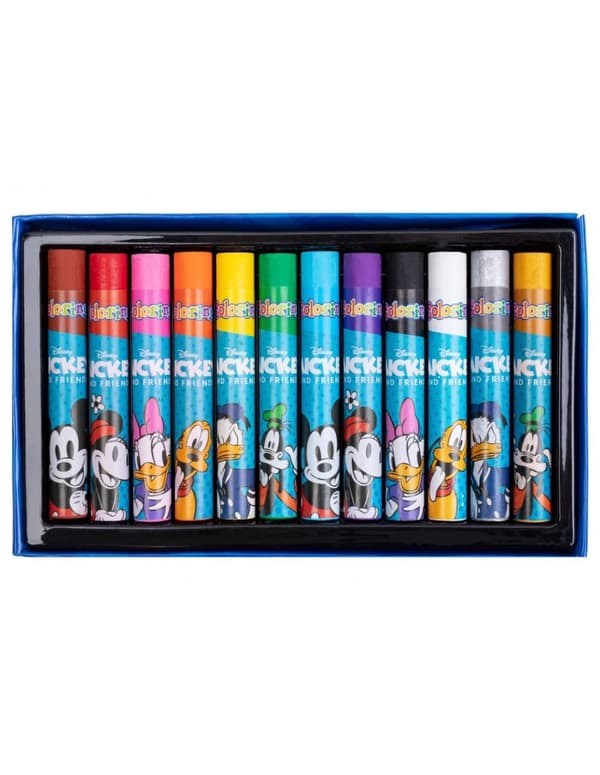 Oljepastell 12 färger Musse och vänner Colorino