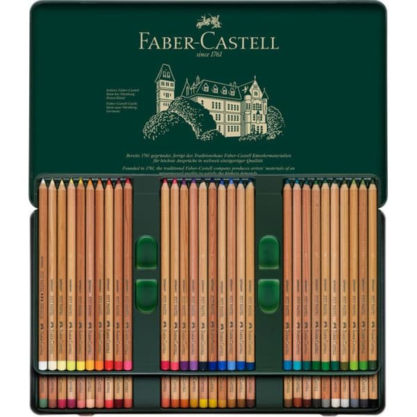 Pastellpennor - FABER-CASTELL - Pitt - Box med 60 - Flerfärgad - Metall
