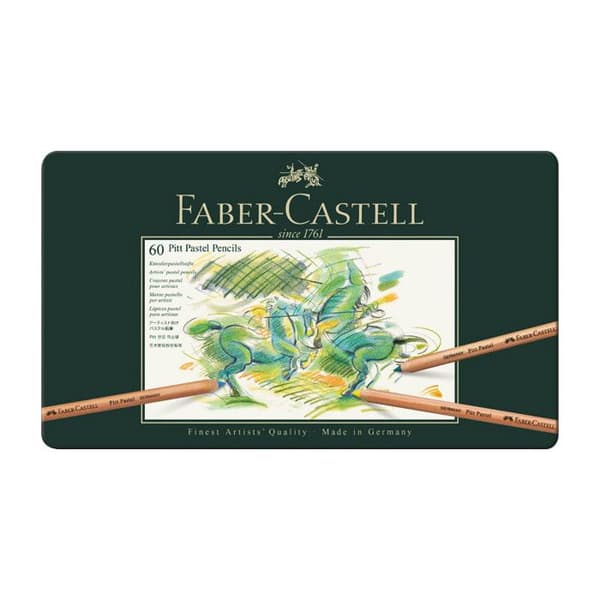 Pastellpennor - FABER-CASTELL - Pitt - Box med 60 - Flerfärgad - Metall